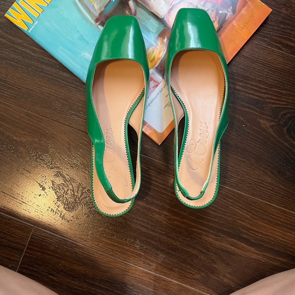 JCrew Green Women's Slingback Shoes